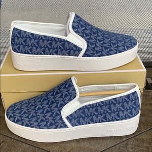 MICHAEL KORS TEDDY SLIP ON DENIM JACQUARD DENIM/Op